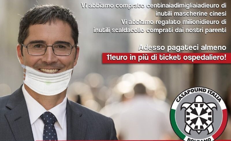 Aumento ticket ospedaliero: campagna shock di Cpi contro Provincia di Bolzano Aumento ticket ospedaliero: campagna shock di Cpi contro Provincia di Bolzano
