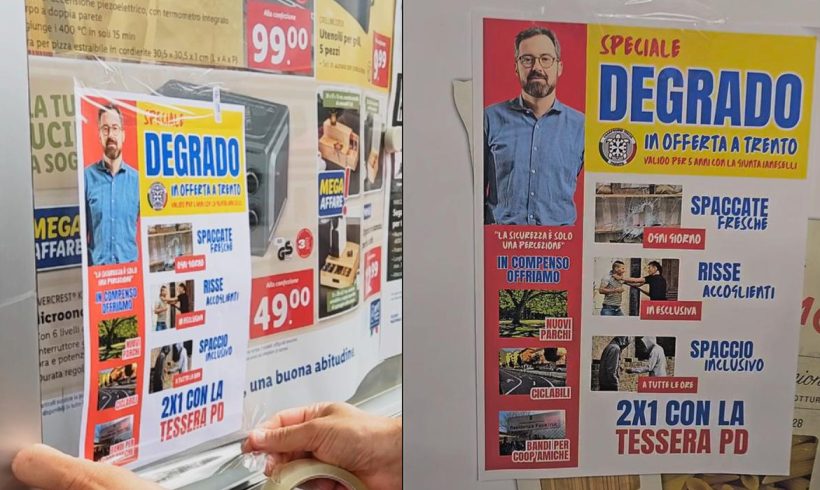 Trento, “degrado in offerta” dal Sindaco e PD