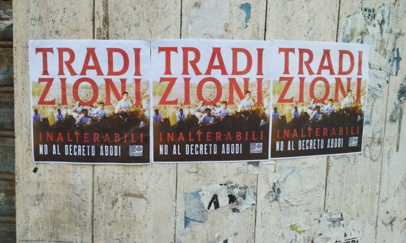 CasaPound contro il decreto Abodi: giù le mani dalle nostre tradizioni