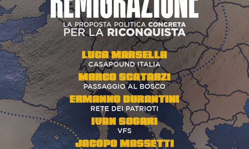 Remigrazione, i movimenti identitari fanno fronte comune sul tema: a settembre una proposta politica concreta Remigrazione, i movimenti identitari fanno fronte comune sul tema: a settembre una proposta politica concreta